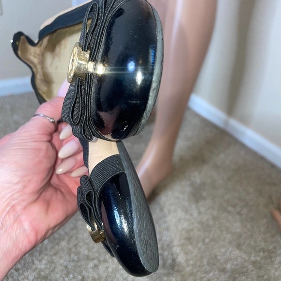Michael Kors Dixie Nude Leather Bow Ballet Flats patent leather tan SZ 8.5 - Picture 6 of 8